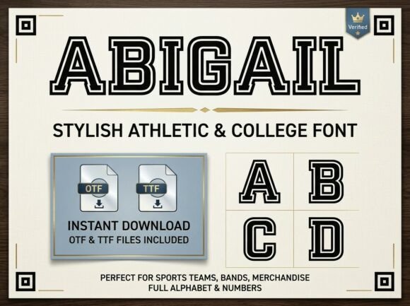 Abigail: The Athletic Display Font for Bold Branding
