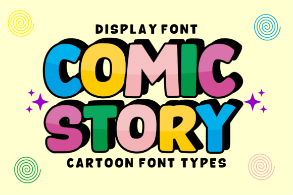 Comic Story Font: A Whimsical Design Asset for Creative Projects