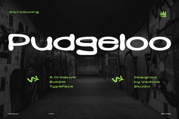 Pudgeloo: The Futuristic Display Font for Bold Visual Design